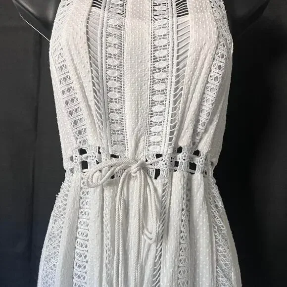 Free people crochet style white jumpsuit - Picture 4 of 7